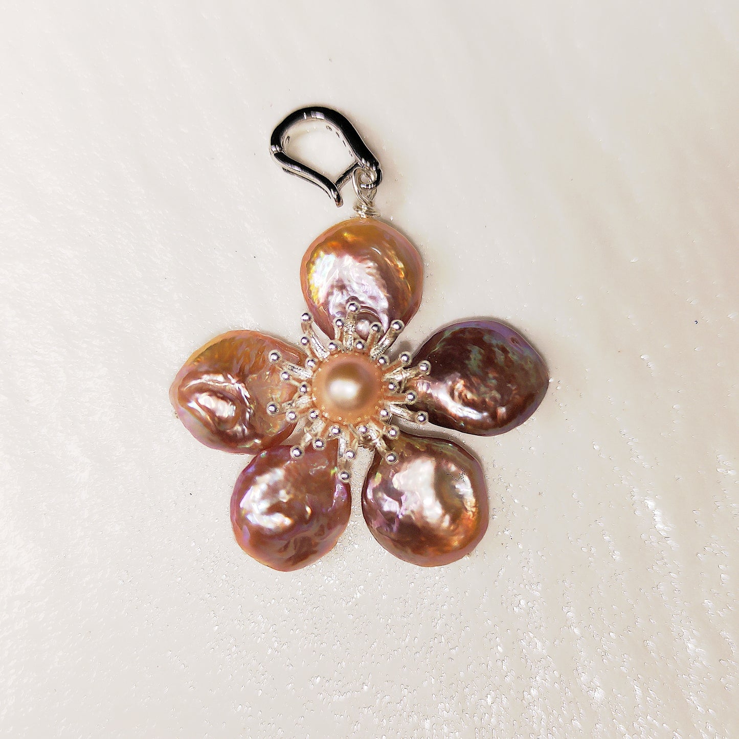 Baroque Pearl Flower pendant