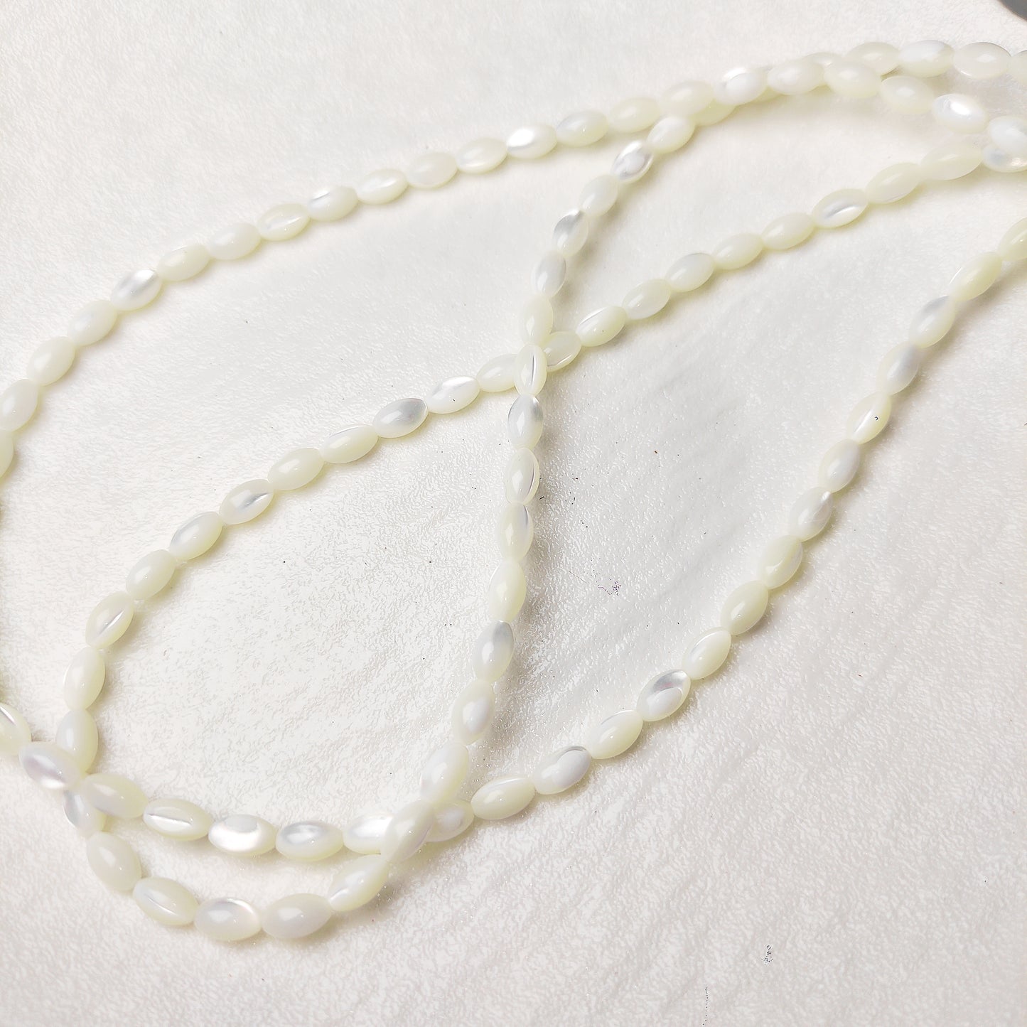 N3 Trochus Shell White 5*8mm
