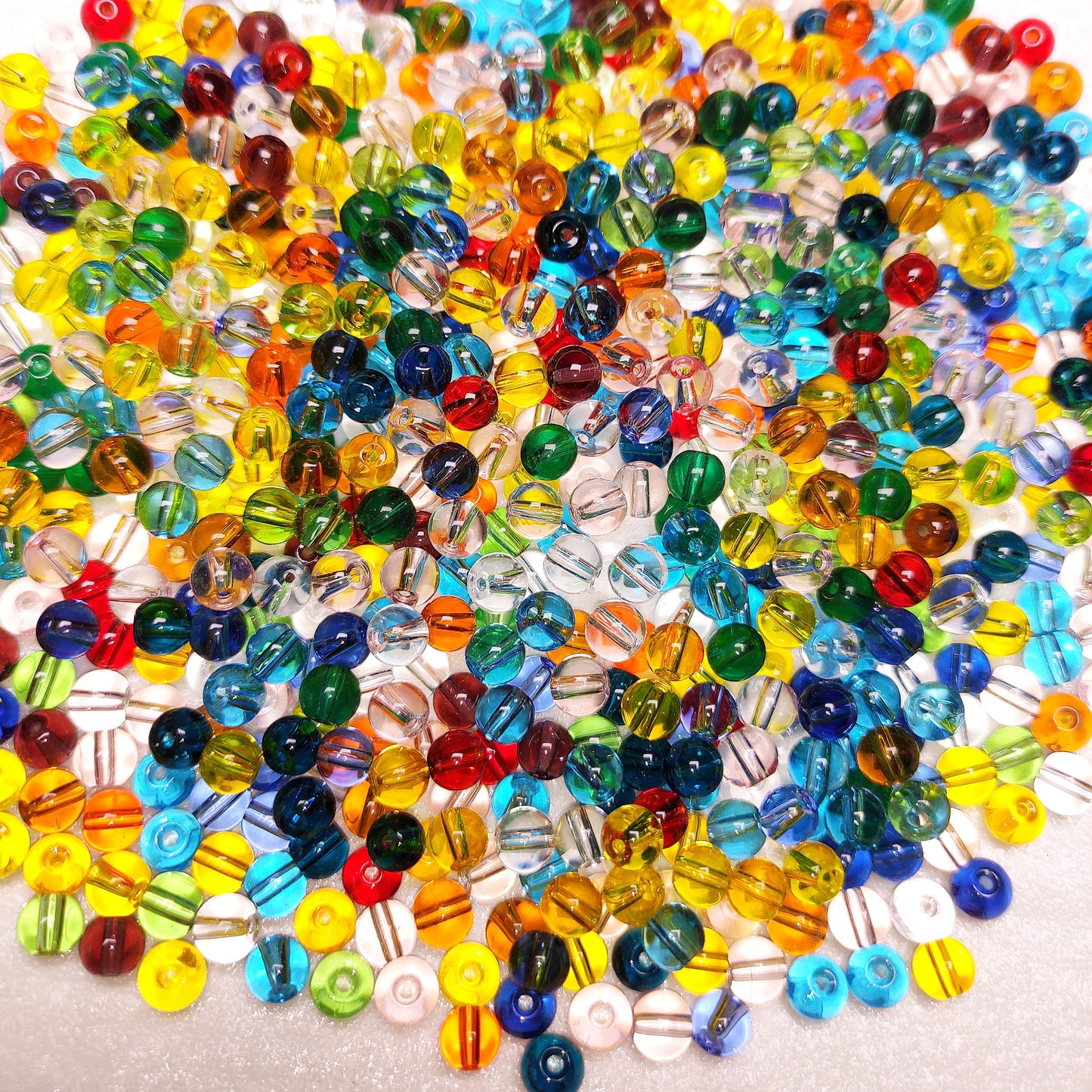 Clear Round beads Mix 6mm-BOGO