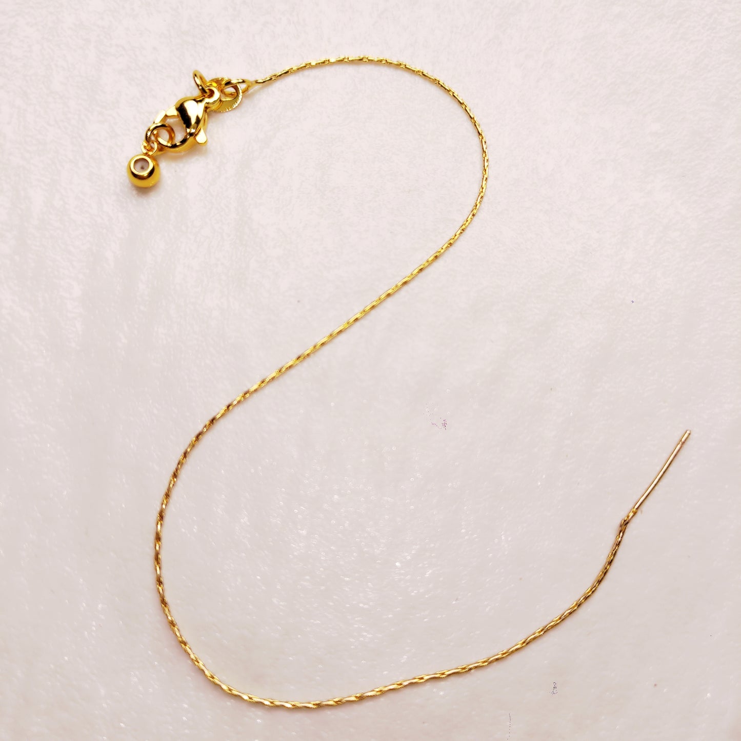 Adjustable bracelet chain gold+silver 20cm