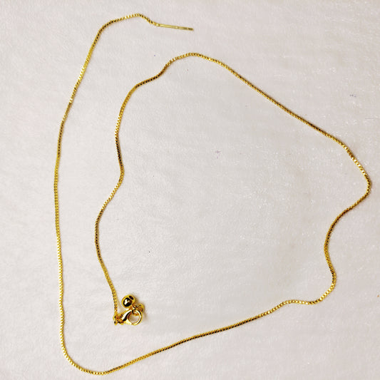 Adjustable necklace gold+silver 45cm