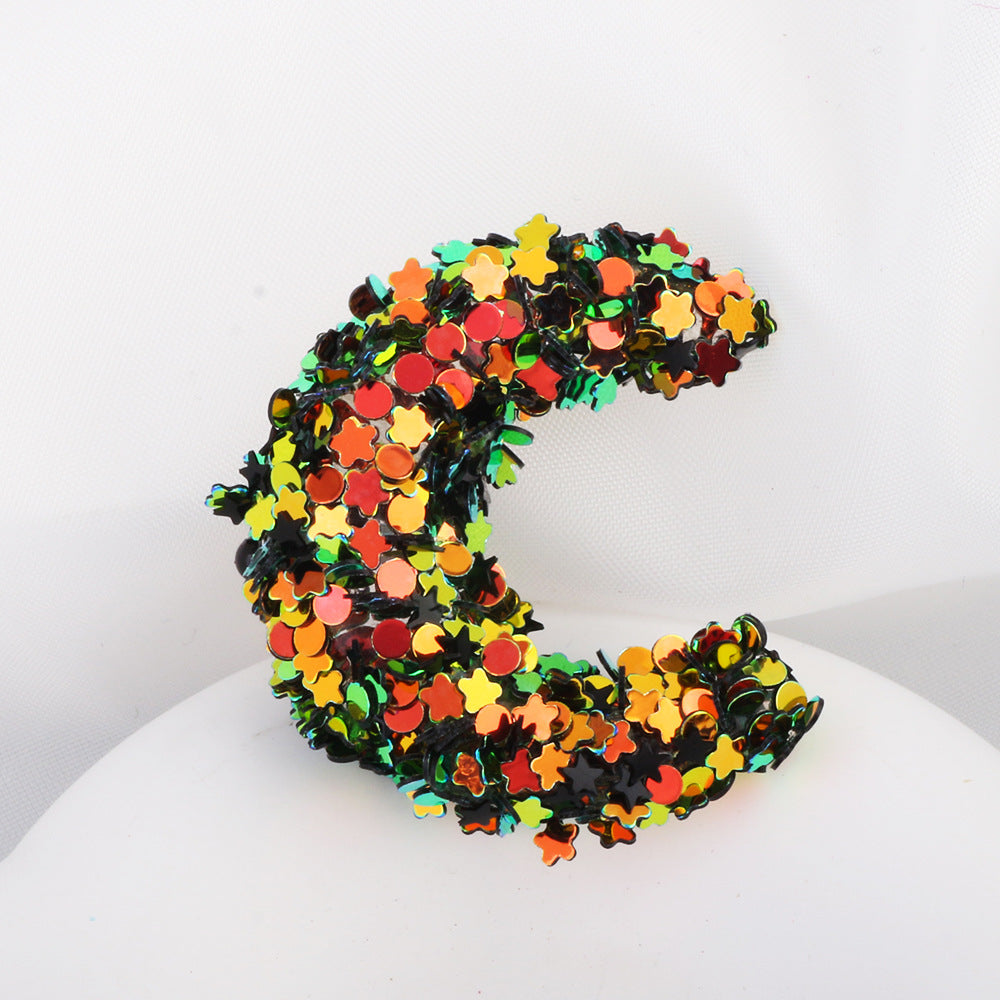 Acrylic shining diamond moon