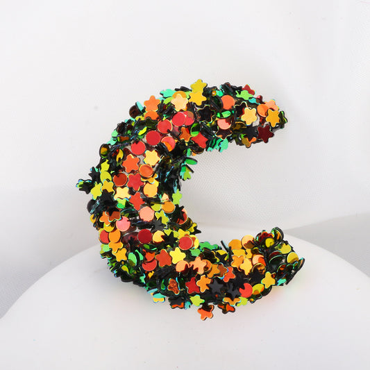 Acrylic shining diamond moon