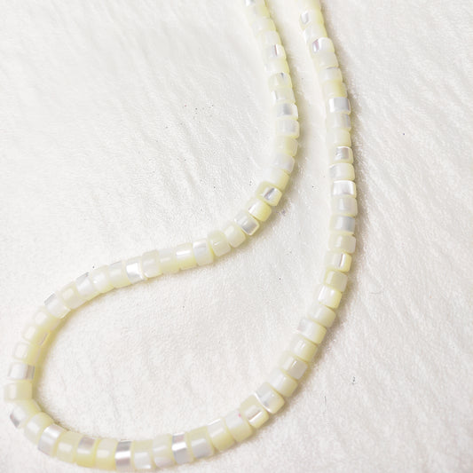 N6 Trochus Shell MOP White