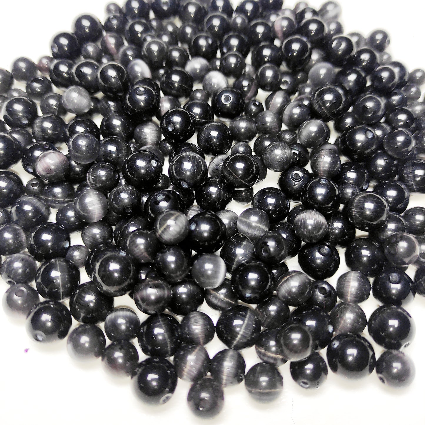 [G] Mix Cat eye black & gray 6-10mm