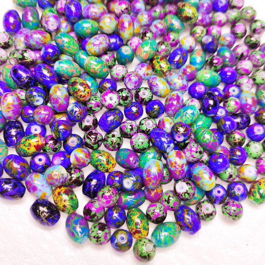 [G] Multicolor Splatter Round & Barrel shpae