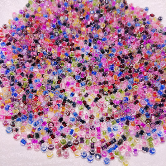 Iridescenr Dyed Core seed beads 4mm