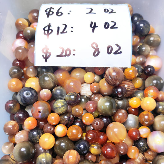 [032] Resin Caramel cat's Eye 10-16mm