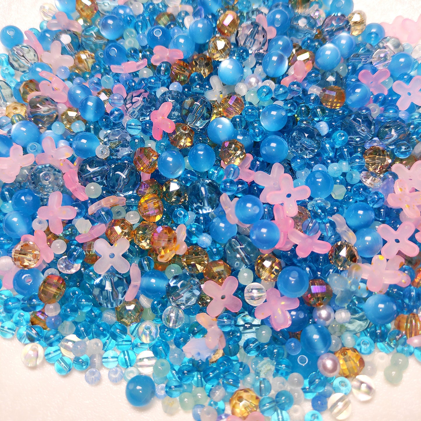 [036] Ocean Water Glass & Crystal-BOGO