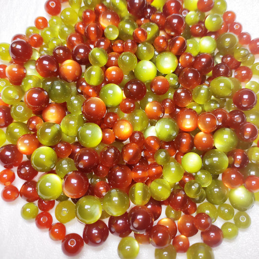 [039] Resin Green Amber Mix 8-12mm