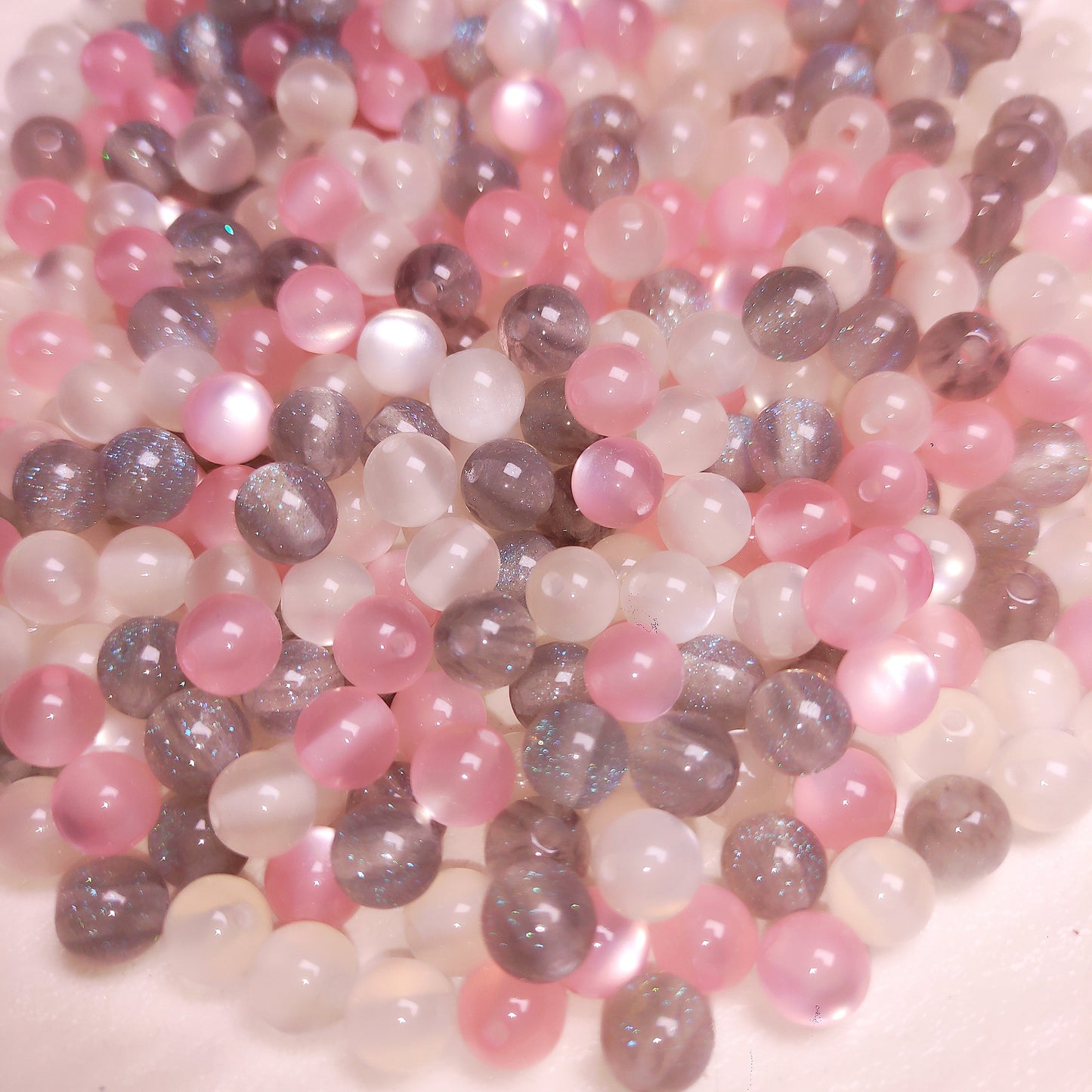 [080] Resin Gray pink white 8mm