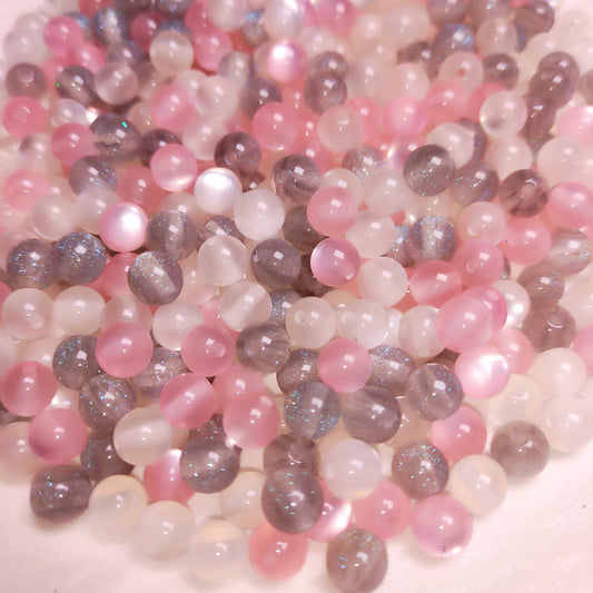 [080] Resin Gray pink white 8mm
