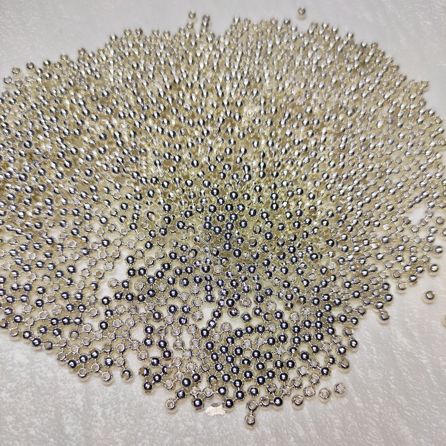 [097] Round Silver Spacer 3mm