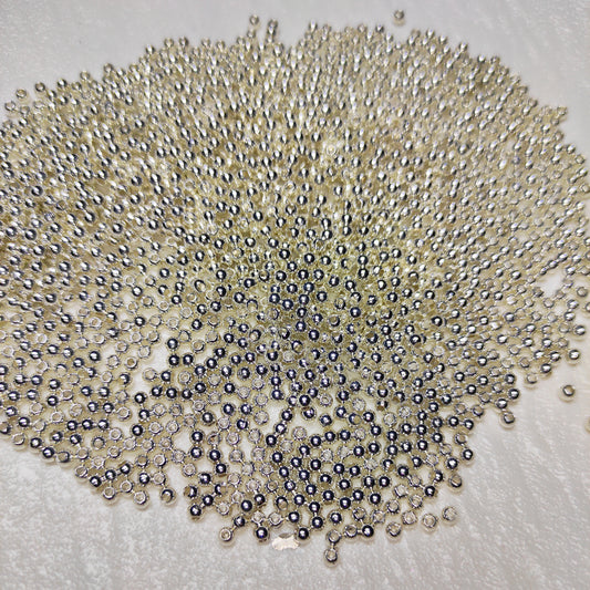 [097] Round Silver Spacer 3mm