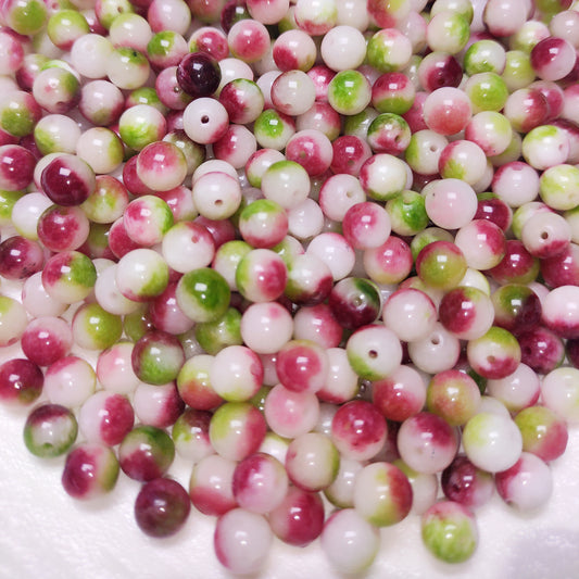 [098] Crystal Pink & Green 8mm