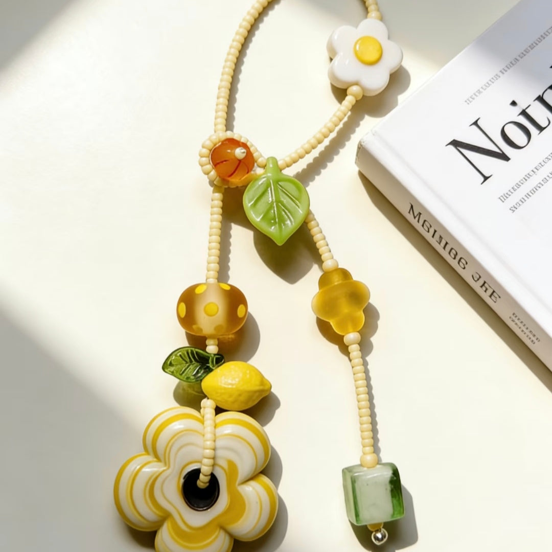 [180] Lampwork Swirl Layered Flower
