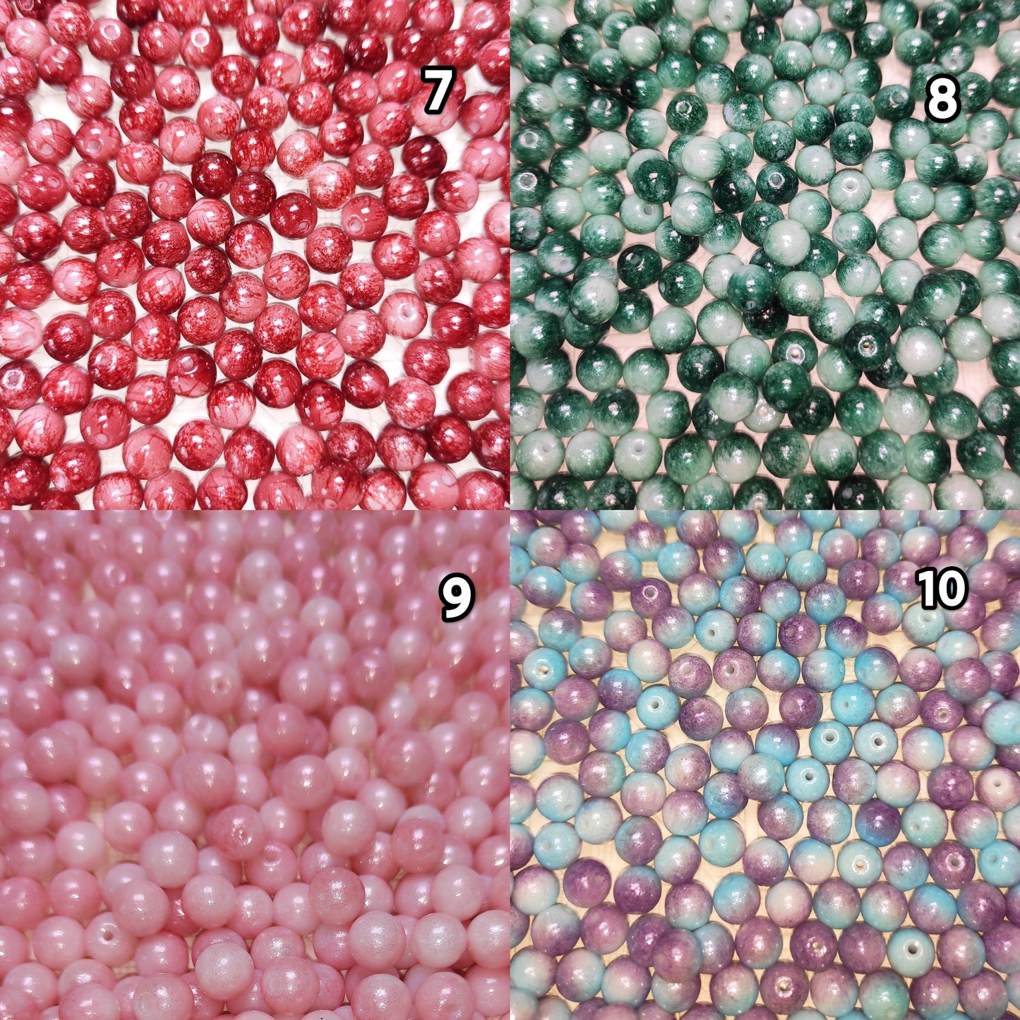 [209] Pearlescent Gradient Beads 8mm (selectable mix)