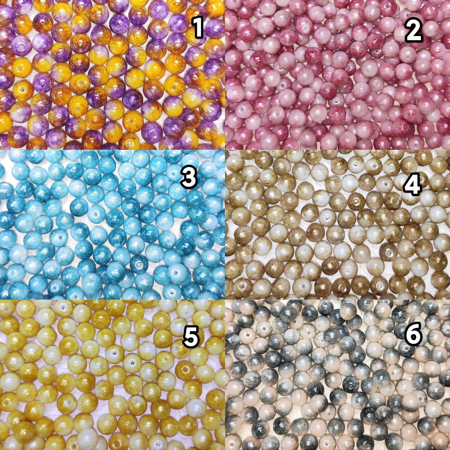 [209] Pearlescent Gradient Beads 8mm (selectable mix)
