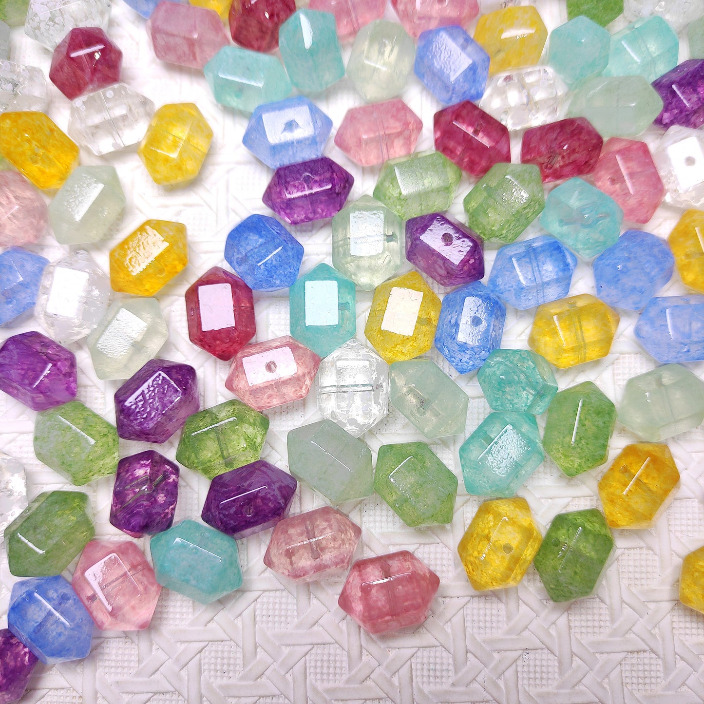 [210] Crystal Faceted bicone Mix