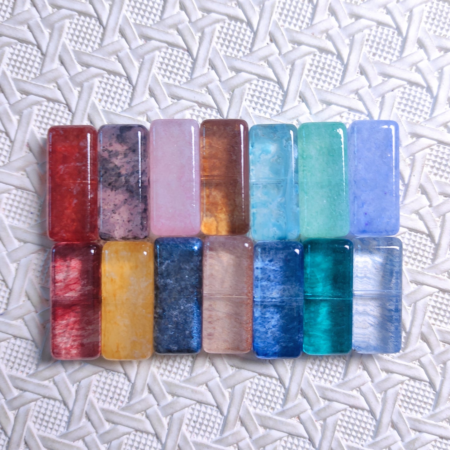 [256] Aurora Rectangle 14 colors 8*20mm