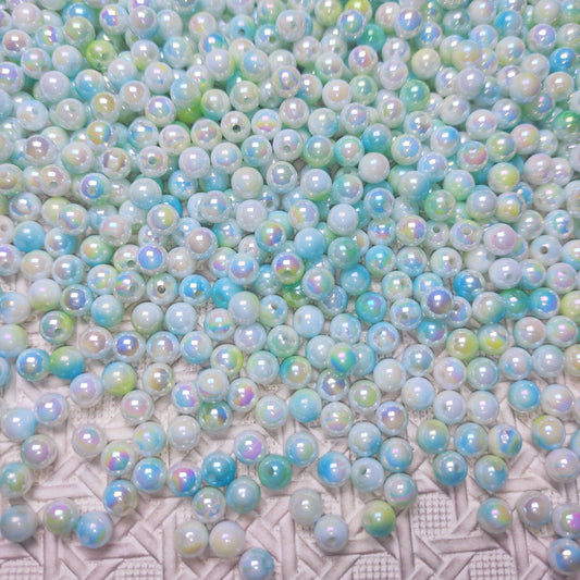[113] Acrylic Blue Beads 6mm-BOGO