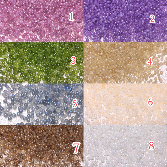 [129] Glass Round Beads 4mm 8colors / choose color in live