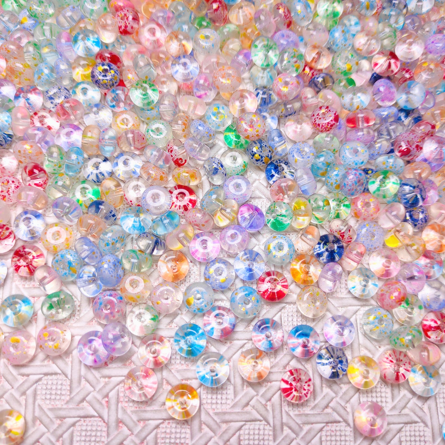 [048] Glass Confetti Donuts Mix 5*8mm 12 Colors