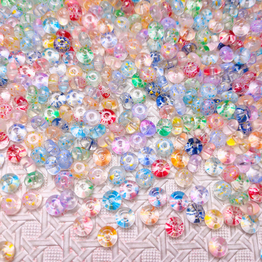 [048] Glass Confetti Donuts Mix 5*8mm 12 Colors