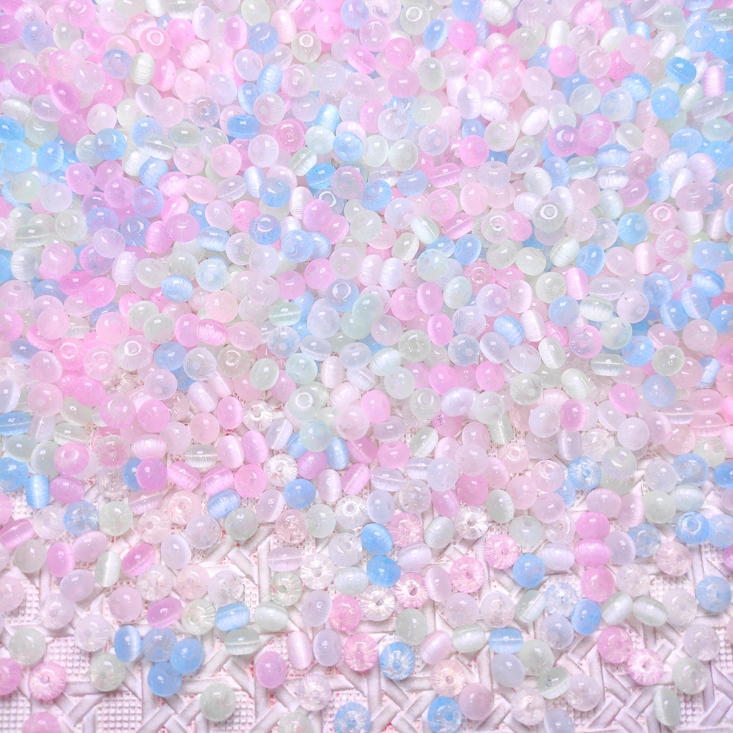 [044] Glass Cat eye Donut 4*6mm