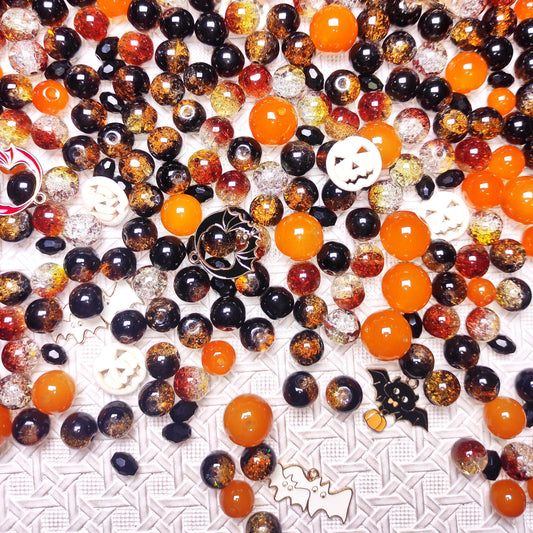 [127] Glass Halloween Beads Mix