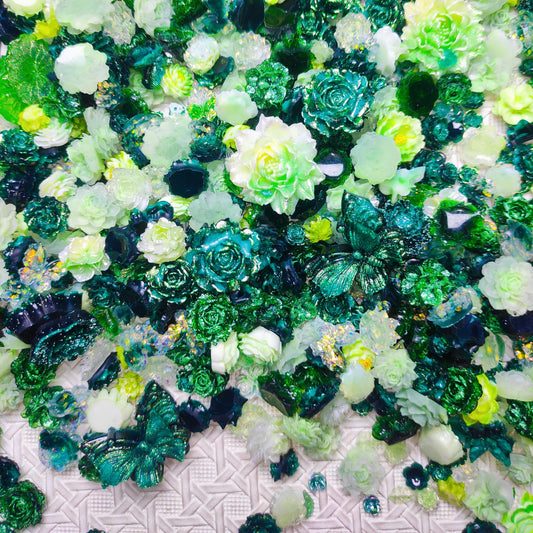 [023] Emerald Green Floral Mix