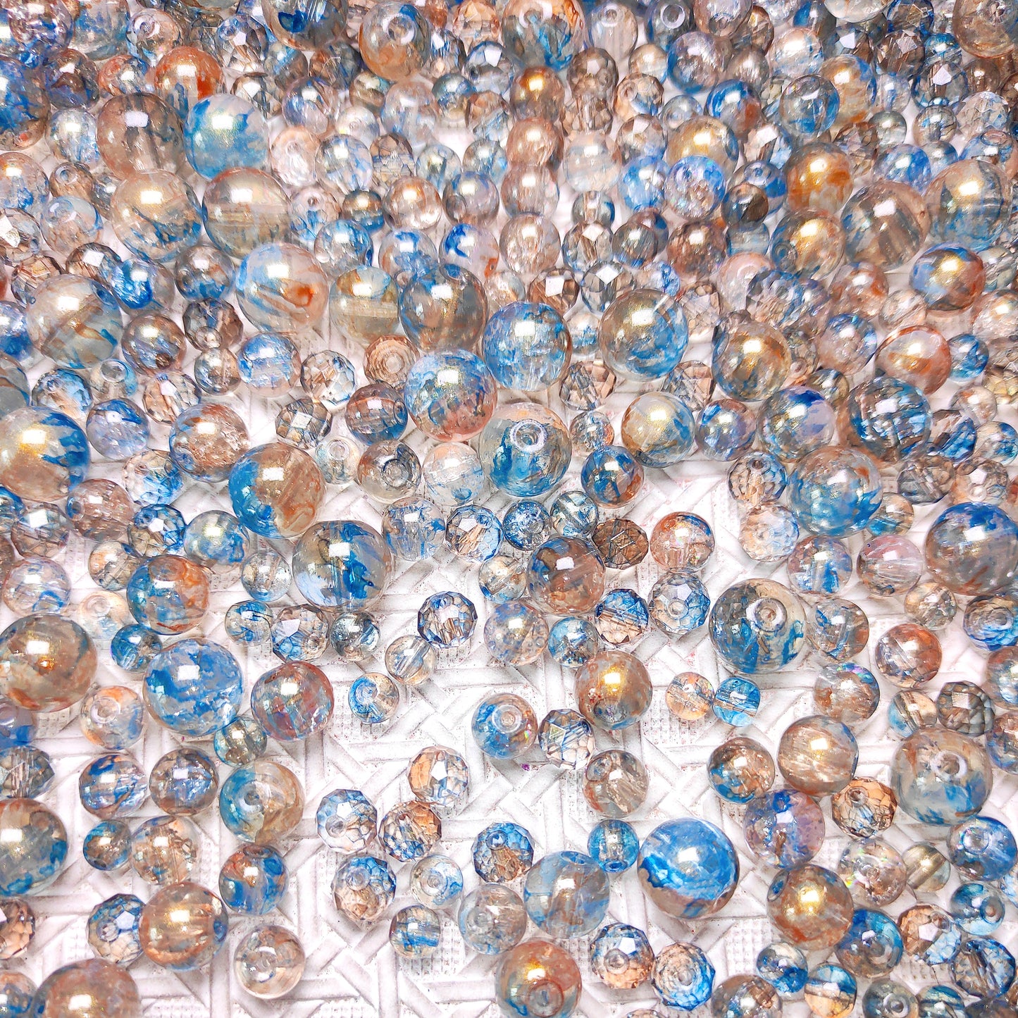 [326] Glass & Crystal Gilded Azure Swirls