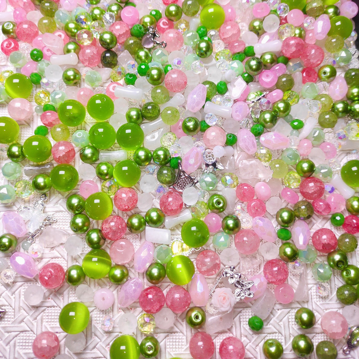 [341] Crystal Glass & Stone Sweet Garden