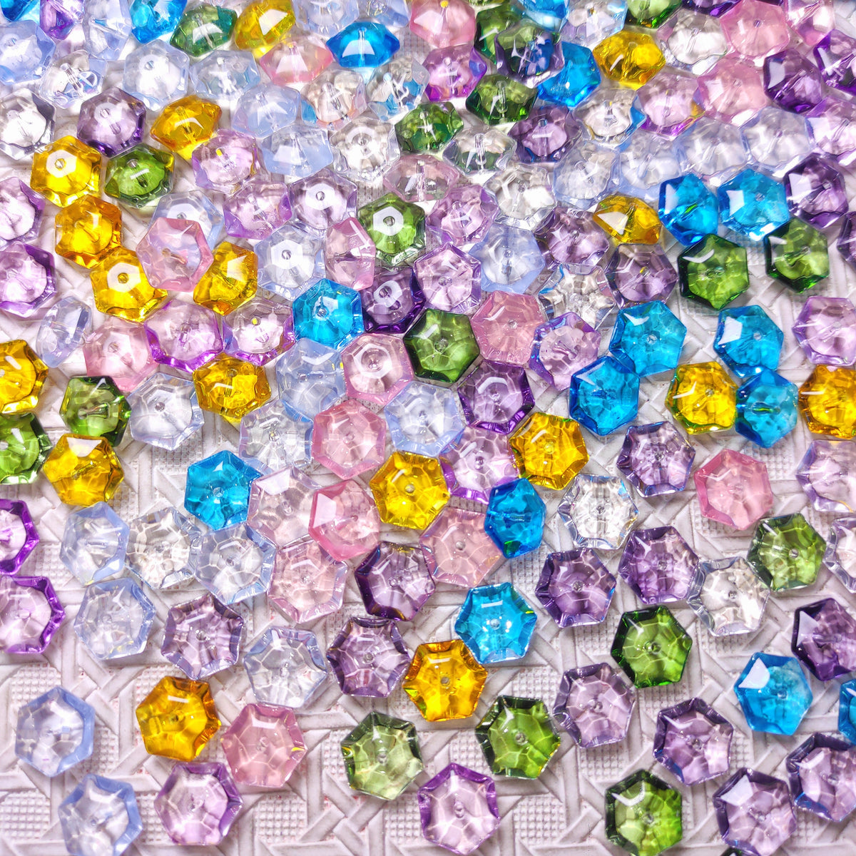 [342] Glass Six-Pointed Stars 8 colors