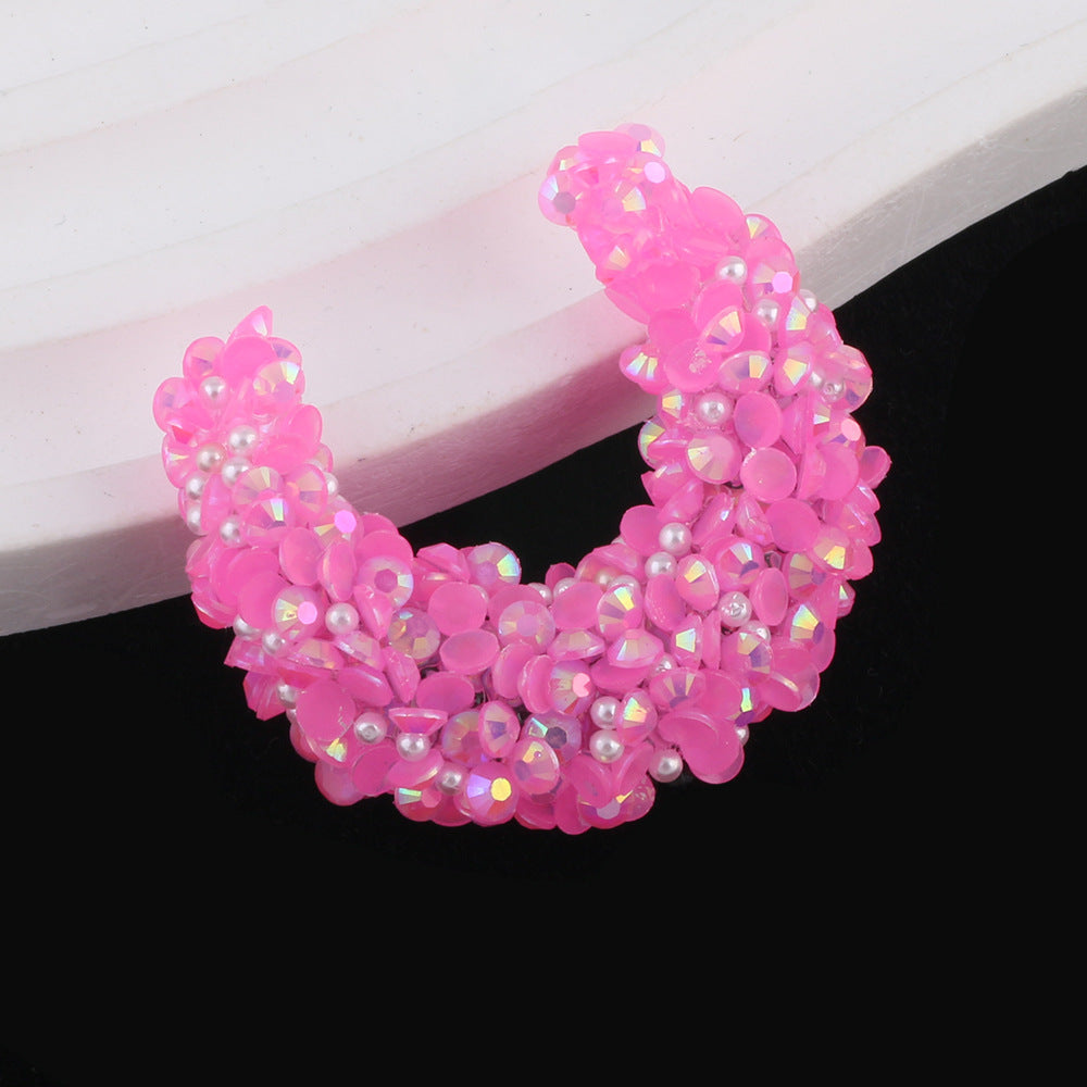 Acrylic shining diamond moon