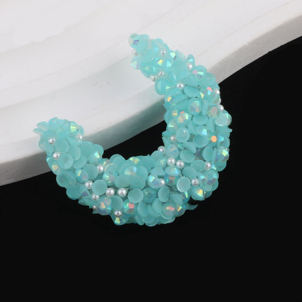 Acrylic shining diamond moon