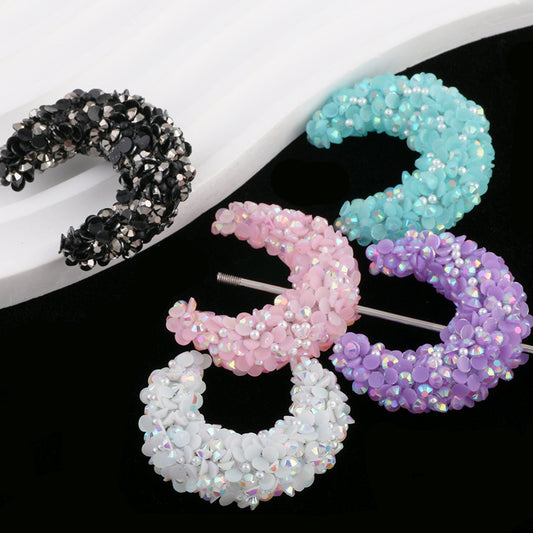 Acrylic shining diamond moon